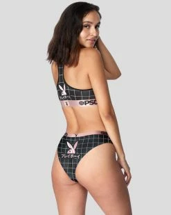 PSD Underwear Playboy - RHD Kanji Grid -US women’s Sales 2022 322480105 BLK 3