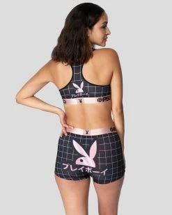 PSD Underwear Playboy - RHD Kanji Grid -US women’s Sales 2022 3224T1018 BLK 3
