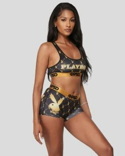 PSD Underwear Playboy - Monogram Lux -US women’s Sales 2022 422480009 BLK 2
