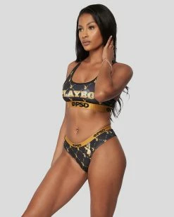 PSD Underwear Playboy - Monogram Lux -US women’s Sales 2022 422480040 BLK 2